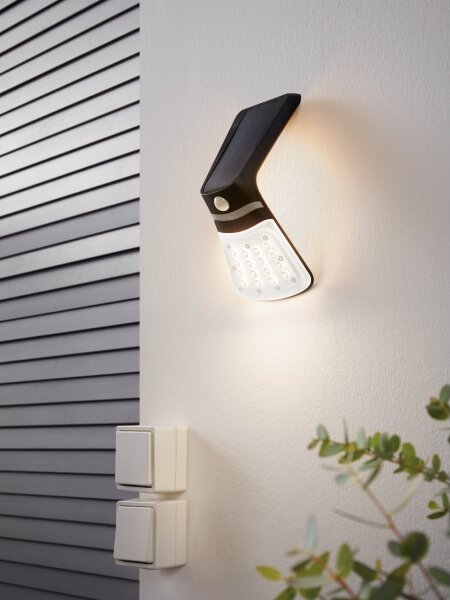 Eglo 98758 - LED solárne svietidlo so senzorom LAMOZZO LED/2W/3,7V 1200 mAh IP44