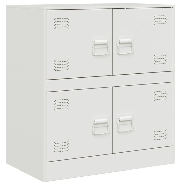Komoda biela 67x39x73 cm oceľová