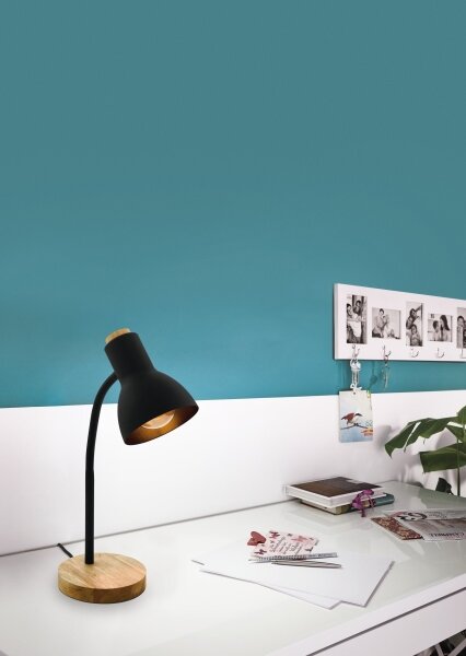 Eglo 98831 - Stolná lampa VERADAL 1xE27/40W/230V čierna
