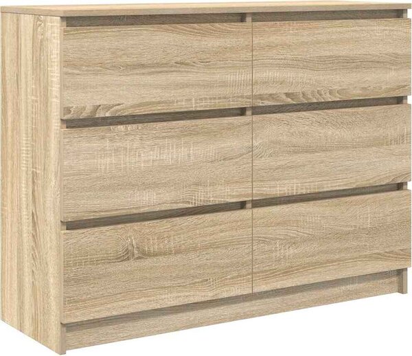 Komoda dub sonoma 100x35x76 cm kompozitné drevo