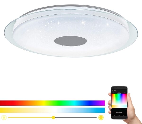 Eglo 32344 - LED RGBW Stmievateľné stropné svietidlo LANCIANO-C LED/53W/230V + DO