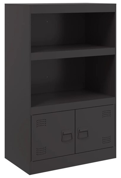 Komoda čierna 67x39x107 cm oceľová