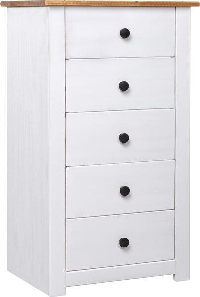 Komoda biela 46x40x89 cm borovicový masív Panama Range