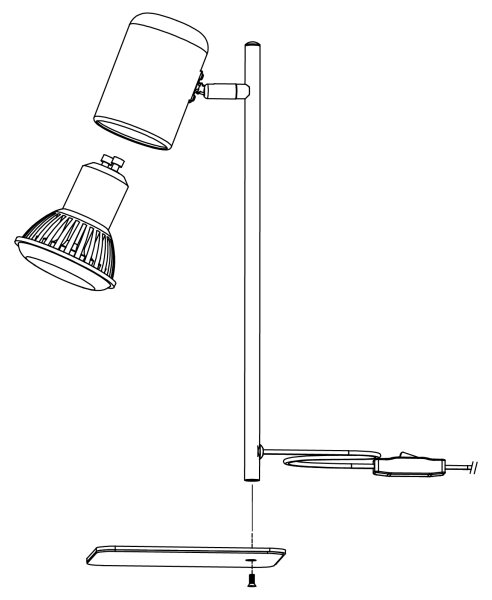 Eglo 98856 - LED Stolná lampa CEPPINO 1xGU10/4,5W/230V biela