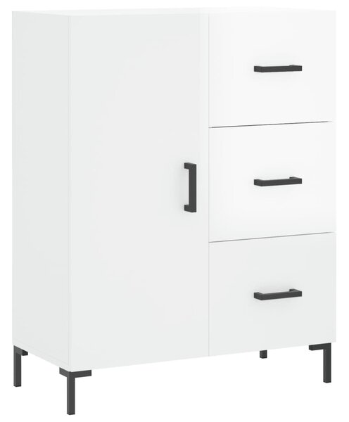 Komoda lesklá biela 69,5x34x90 cm spracované drevo