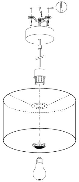 Eglo 99043 - Luster na lanku MASERLO 1xE27/40W/230V