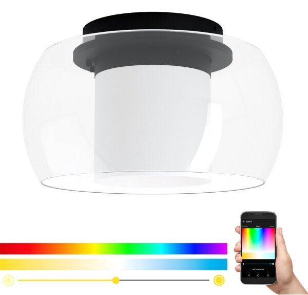Eglo 99022 - LED RGB Stmievateľné stropné svietidlo BRIAGLIA-C LED/24,8W/230V