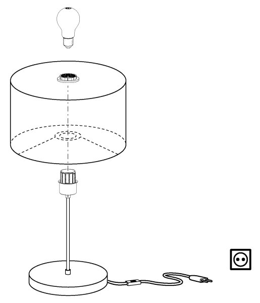 Eglo 99045 - Stolná lampa MASERLO 1xE27/40W/230V