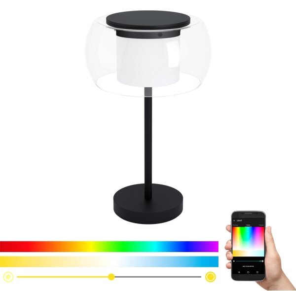 Eglo 99024 - LED RGB Stmievateľná stolová lampa BRIAGLIA-C LED/15W/230V