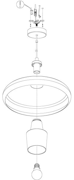 Eglo 99032 - LED RGB Stmievateľný luster na lanku TABANERA-C 1xE27/9W/230V