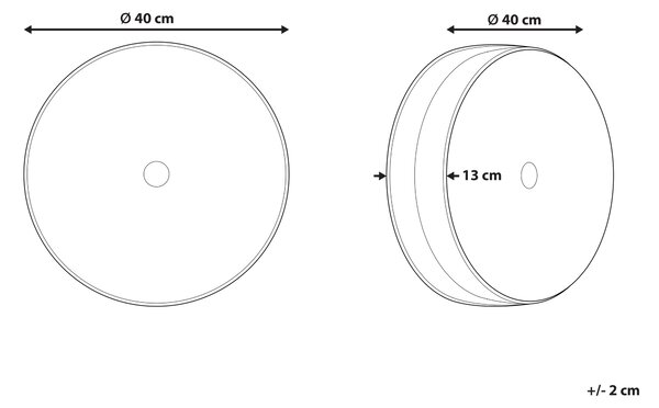 Dekoratívny vankúš modrozelený zamatový s riasením okrúhly 40 cm minimalistický moderný dekoračný doplnok