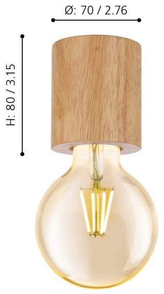 Eglo 901171 -Stropné svietidlo TURIALDO 1xE27/28W/230V