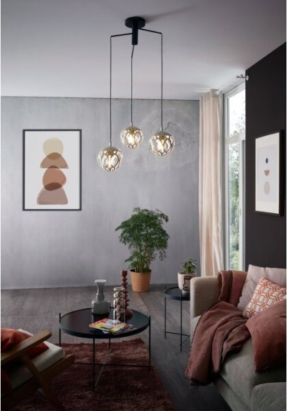Eglo 99073 - Luster na lanku MIRTAZZA 3xE27/60W/230V