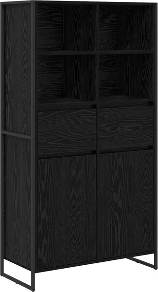 Servírovacia skriňa 2 pcs Čierny dub 81 x 36 x 150.5 cm
