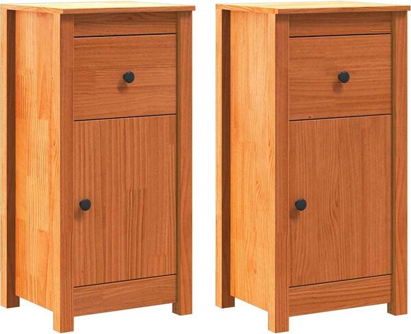 Servírovacia skriňa 2 pcs Včelí hnedý 39 x 34,5 x 80 cm