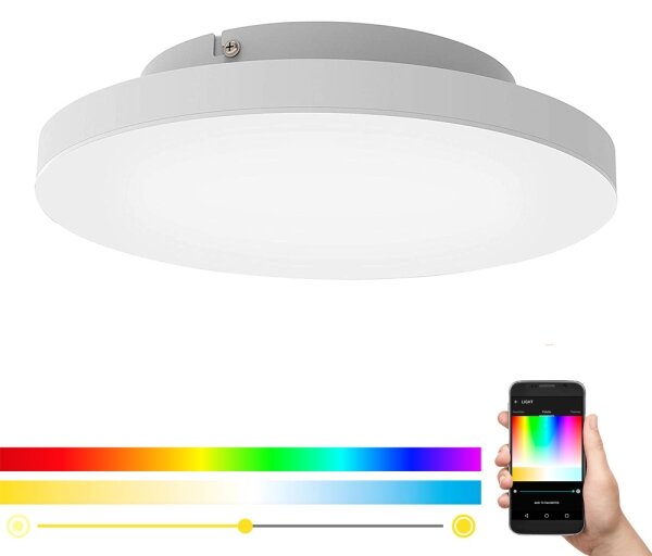 Eglo 99118 - LED RGB Stmievateľné stropné svietidlo TURCONA-C LED/15W/230V + DO