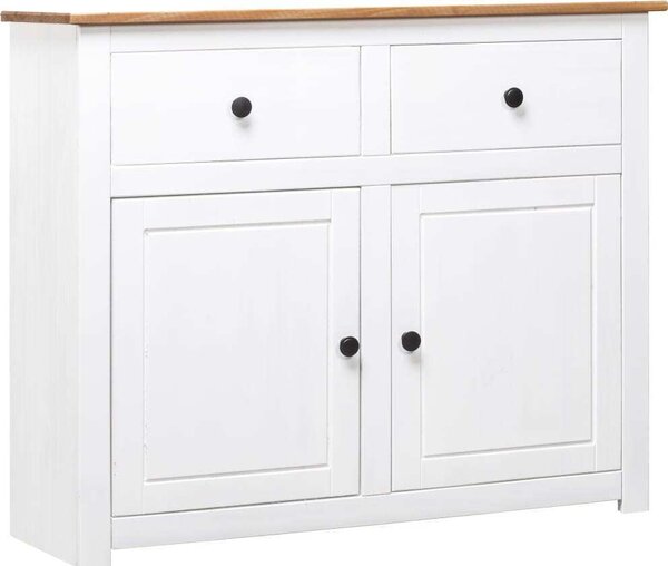 Komoda biela 93x40x80 cm borovicový masív Panama Range