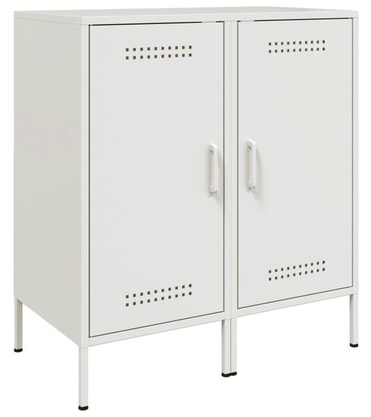 Komody 2 ks biele 36x39x79 cm oceľ