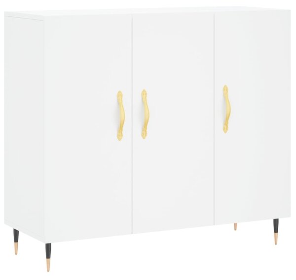 Komoda biela 90x34x80 cm kompozitné drevo