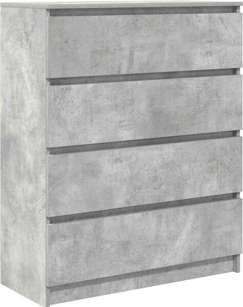Komoda betónovo sivá 80x35x99 cm spracované drevo