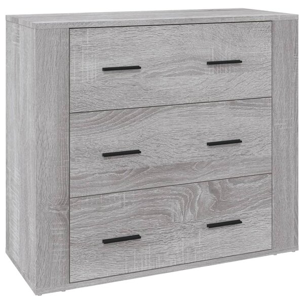 Komoda sivý dub sonoma 80x33x70 cm spracované drevo