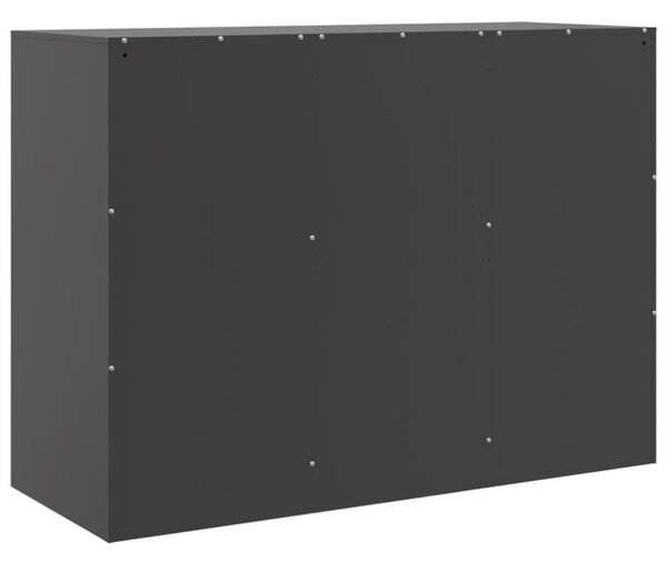 Komoda čierna 99x39x73 cm oceľ