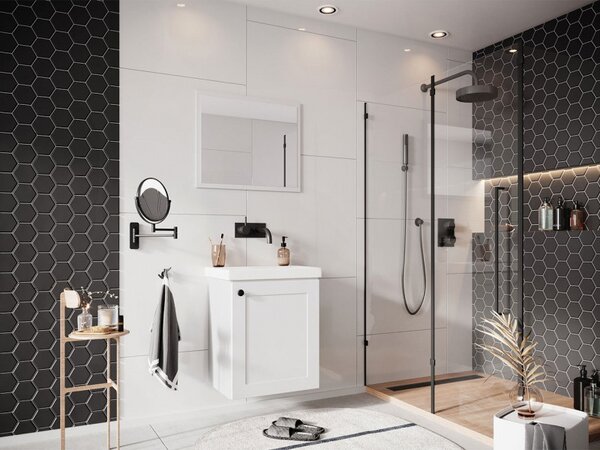 Kúpeľňový nábytok s umývadlom SYKE 4 - biely + sifón ZDARMA