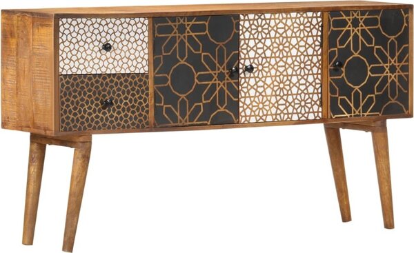 Komoda s tlačeným vzorom 130x30x70 cm masívne mangovníkové drevo