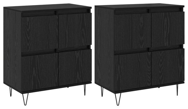 Komody 2 pcs Čierny dub