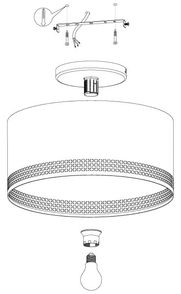 Eglo 99272 - Stropné svietidlo ESTEPERRA 1xE27/40W/230V