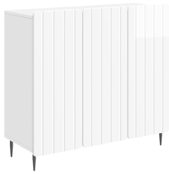 Servírovacia skriňa Biela s vysokým leskom 89 x 34,5 x 82 cm