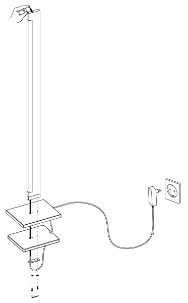 Eglo 99296 - LED Stmievateľná stojacia lampa CAMACHO LED/22W/230V