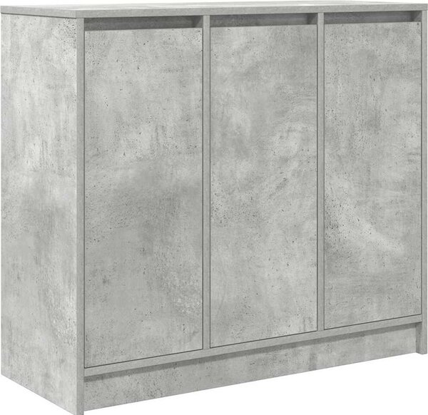 Komoda betónová sivá 85x34x76 cm kompozitné drevo