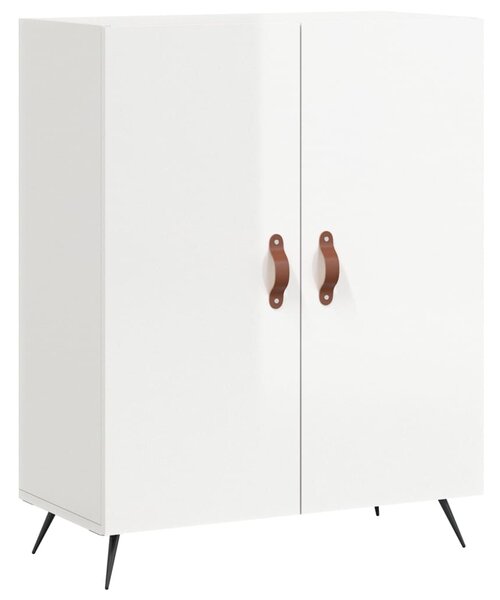 Komoda lesklá biela 69,5x34x90 cm spracované drevo