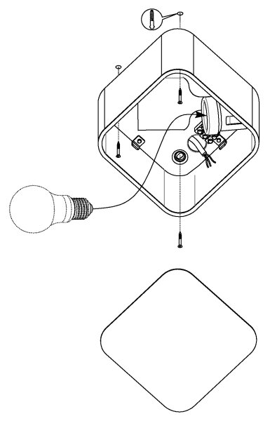 Eglo 99281 - Stropné svietidlo GRIMASOLA 1xE27/28W/230V