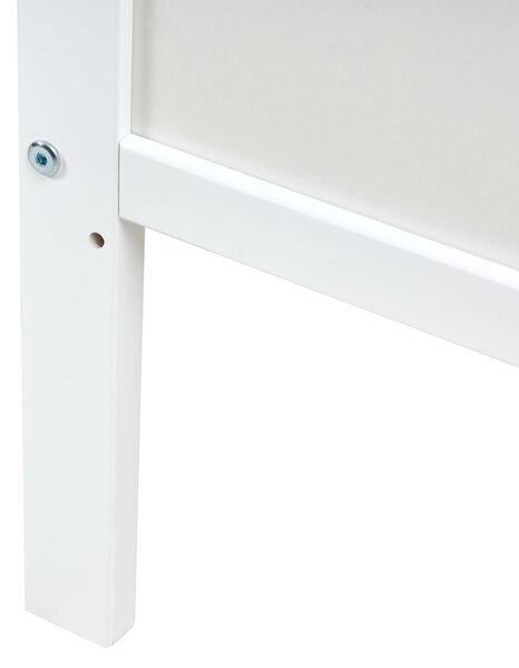 Detská postieľka biela MDF 60 x 120 cm nastaviteľná výška štandardná veľkosť minimalistický štýl detská izba