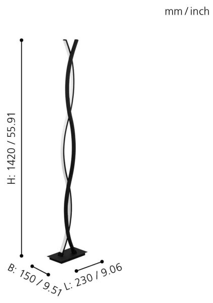 Eglo 99319 - LED Stojacia lampa LASANA LED/32W/230V