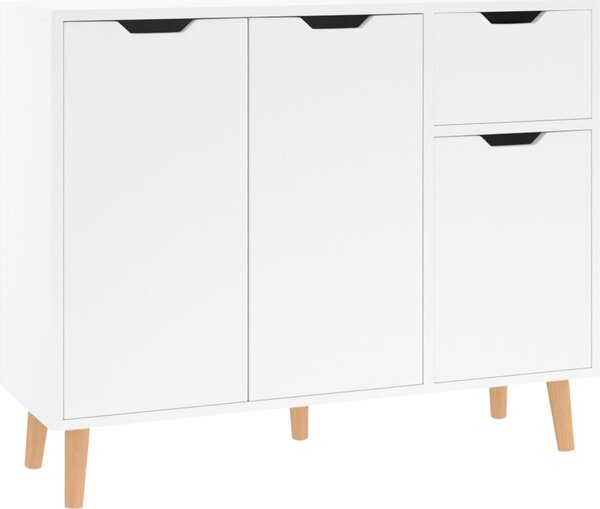 SYFAX™ príborník vysoký lesk biely 90x30x72 cm materiál na báze dreva
