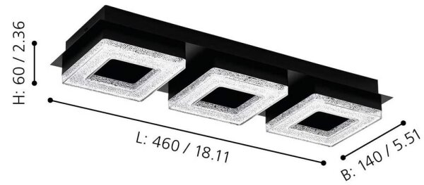 Eglo 99325 - LED Stropné svietidlo FRADELO 3xLED/4W/230V