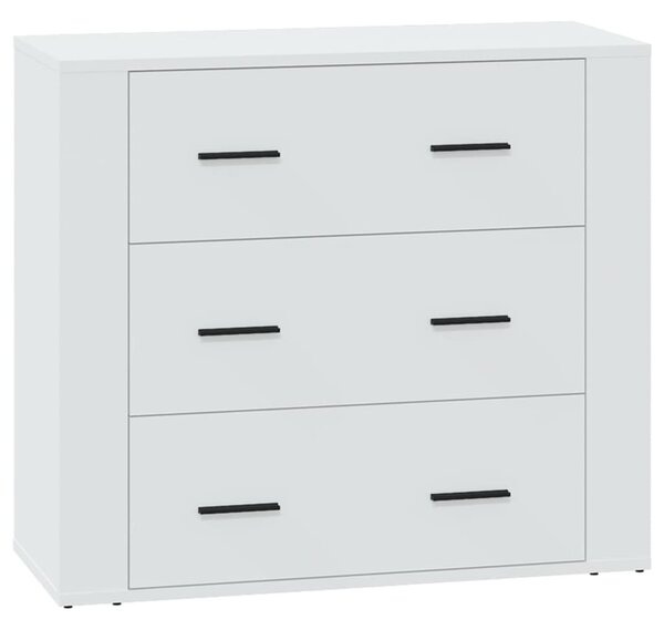 Komoda biela 80x33x70 cm spracované drevo