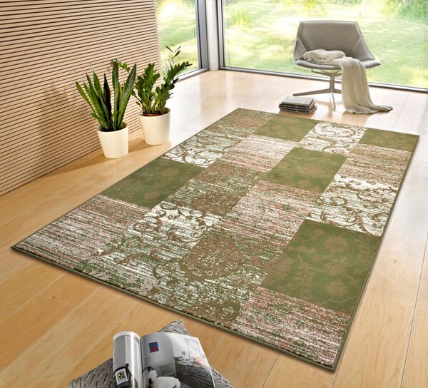 Hanse Home , Kusový koberec Gloria 105521 Green Creme, 120x170, zelená, chodba / predsieň