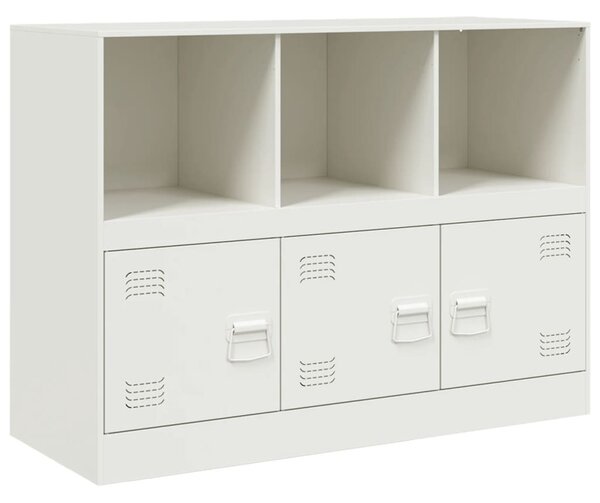 Komoda biela 99x39x73 cm oceľ