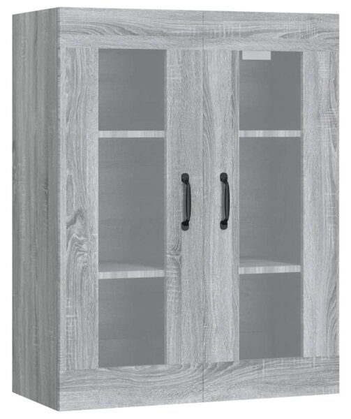 Závesná nástenná skrinka sivá sonoma 69,5x34x90 cm