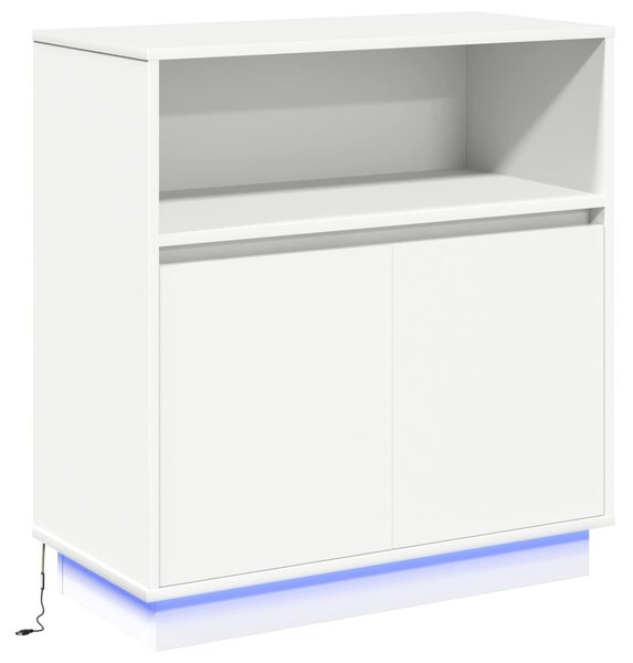 LED komoda Biela 71 x 34,5 x 75 cm Kompozitné drevo