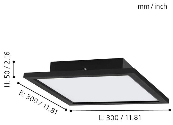 Eglo 99415 - stmievateľné RGB LED stropné svietidlo SALOBRENA-C LED/16W/230V + diaľkový ovládač