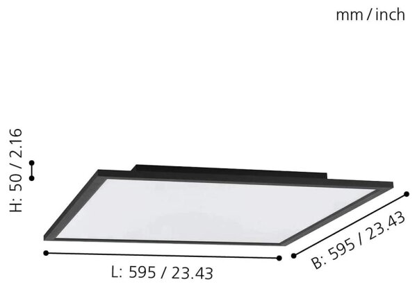 Eglo 99417 - LED RGB Stmievateľné stropné svietidlo SALOBRENA-C LED/30,5W/230V +DO