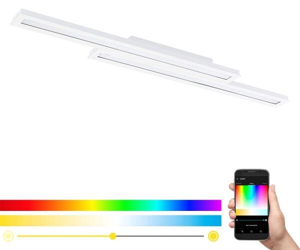 Eglo 99412 - LED RGB Stmievateľné stropné svietidlo SALITERAS-C 2xLED/10W/230V