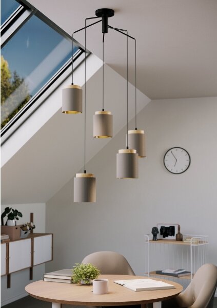 Eglo 99447 - Závesný luster na lankách ALBARIZA 5xE27/40W/230V pavúk