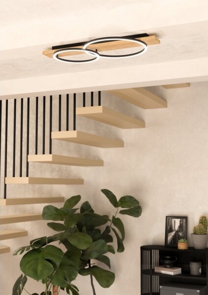 Eglo 901716 - LED Stropné svietidlo BOYAL 2xLED/12W/230V 3000K béžová/čierna