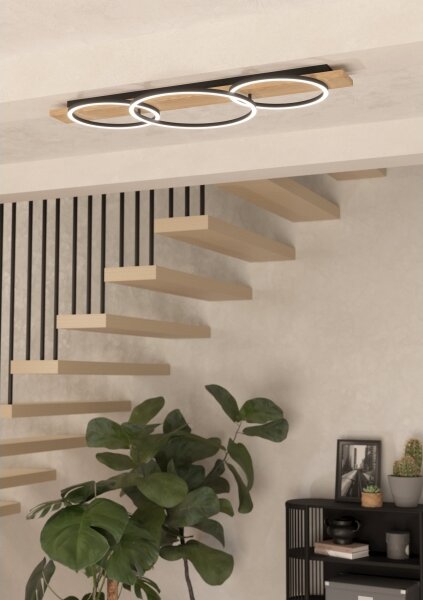 Eglo 901717 - LED Stropné svietidlo BOYAL 3xLED/12W/230V 3000K béžová/čierna
